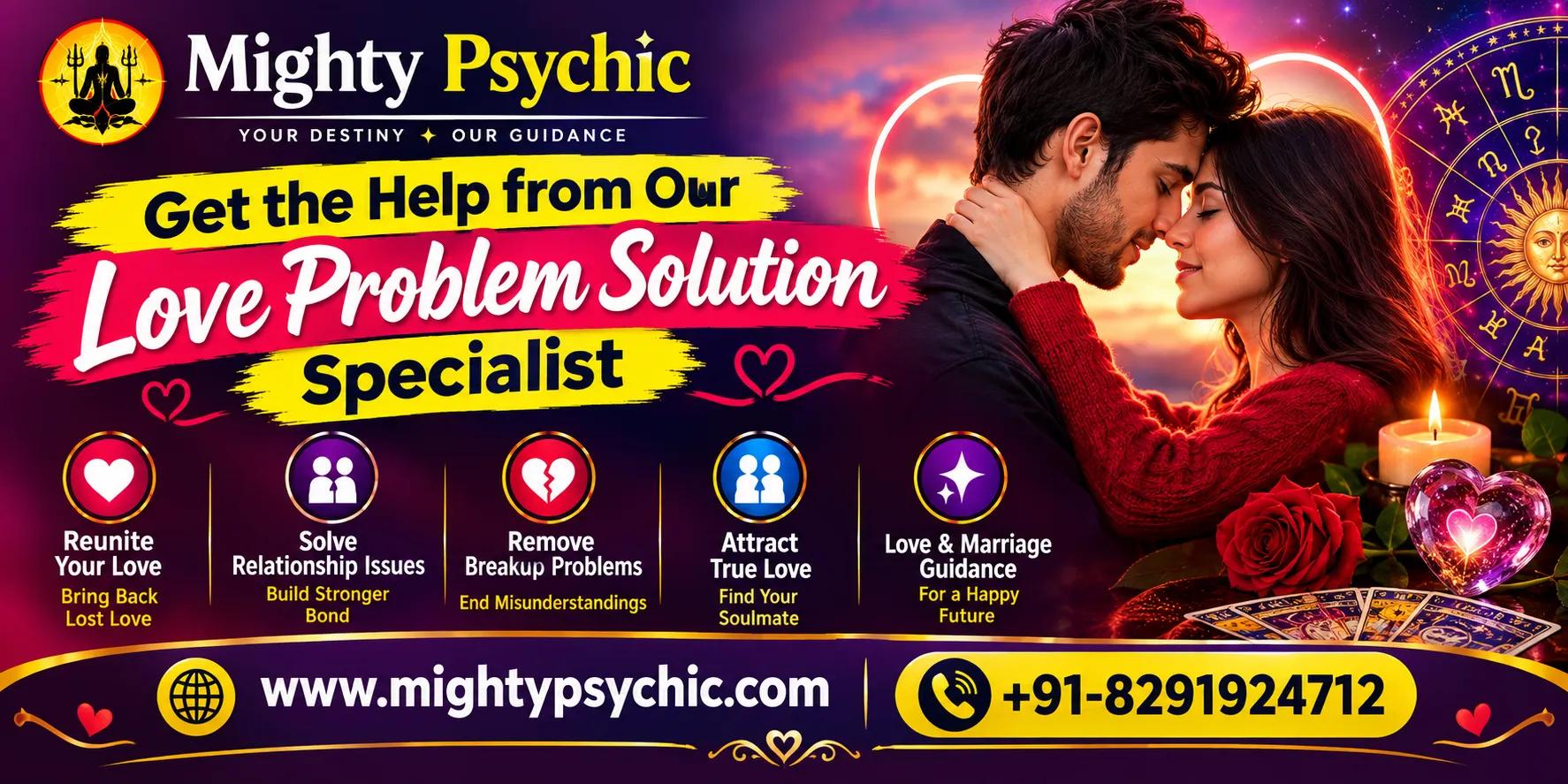 Get Help from Mighty Psychic: Love Problem Solution Specialist