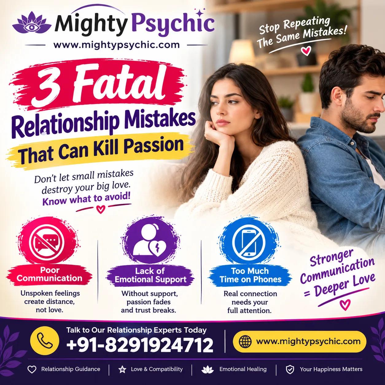 3 Fatal Relationship Mistakes That Can Kill Passion